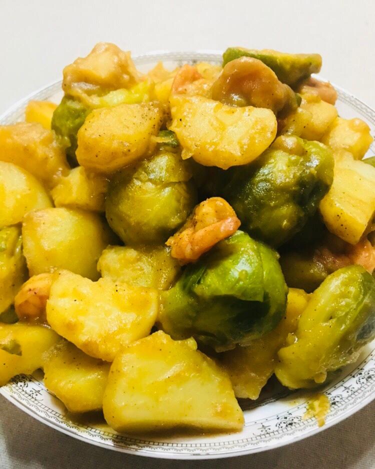 咖喱土豆球甘蓝