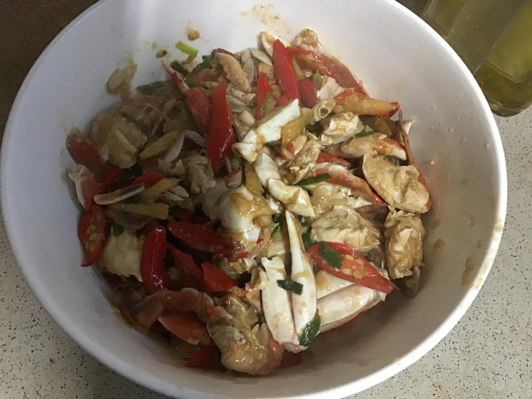 葱姜炒梭子蟹（very easy）