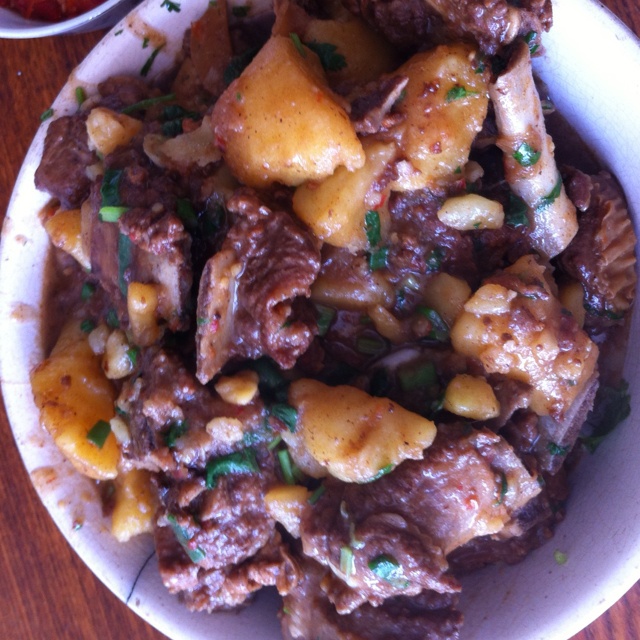 家常牛肉炖豆角