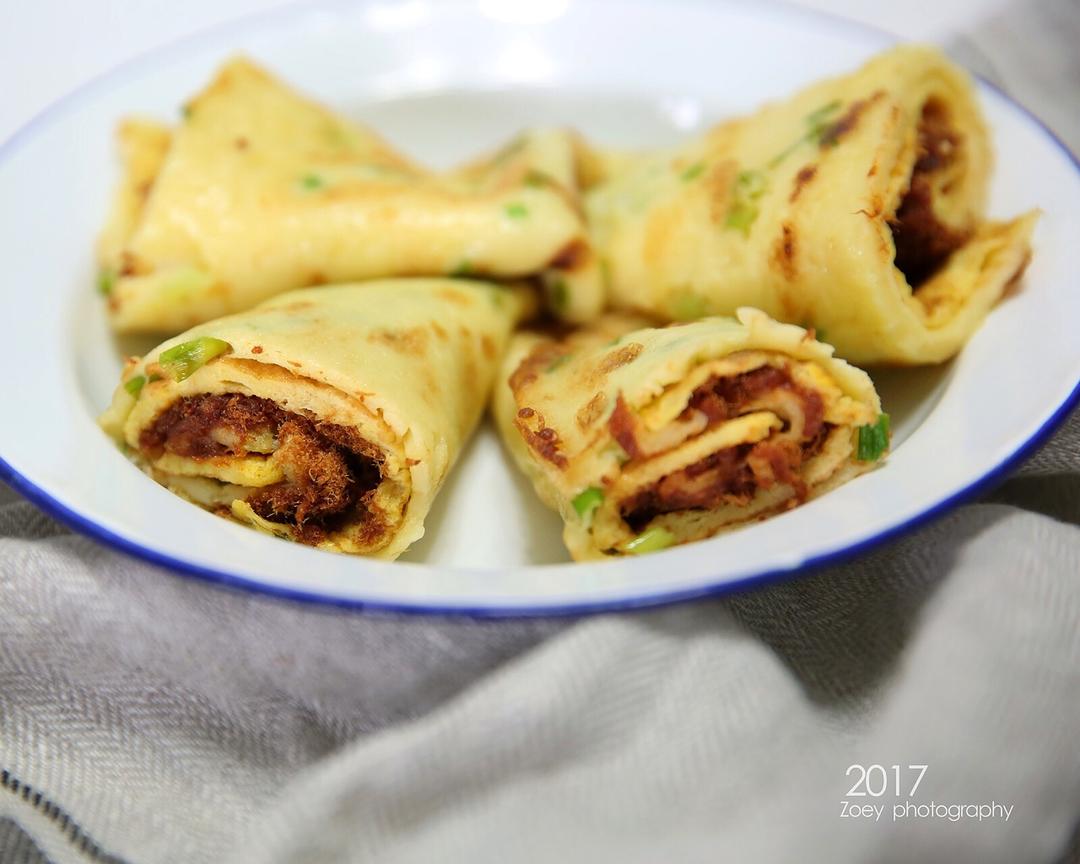 葱花肉松鸡蛋卷（超好吃，香喷喷）的做法 步骤20