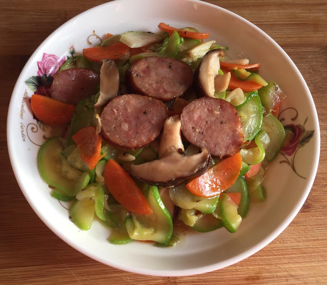 西葫芦炒香菇的做法