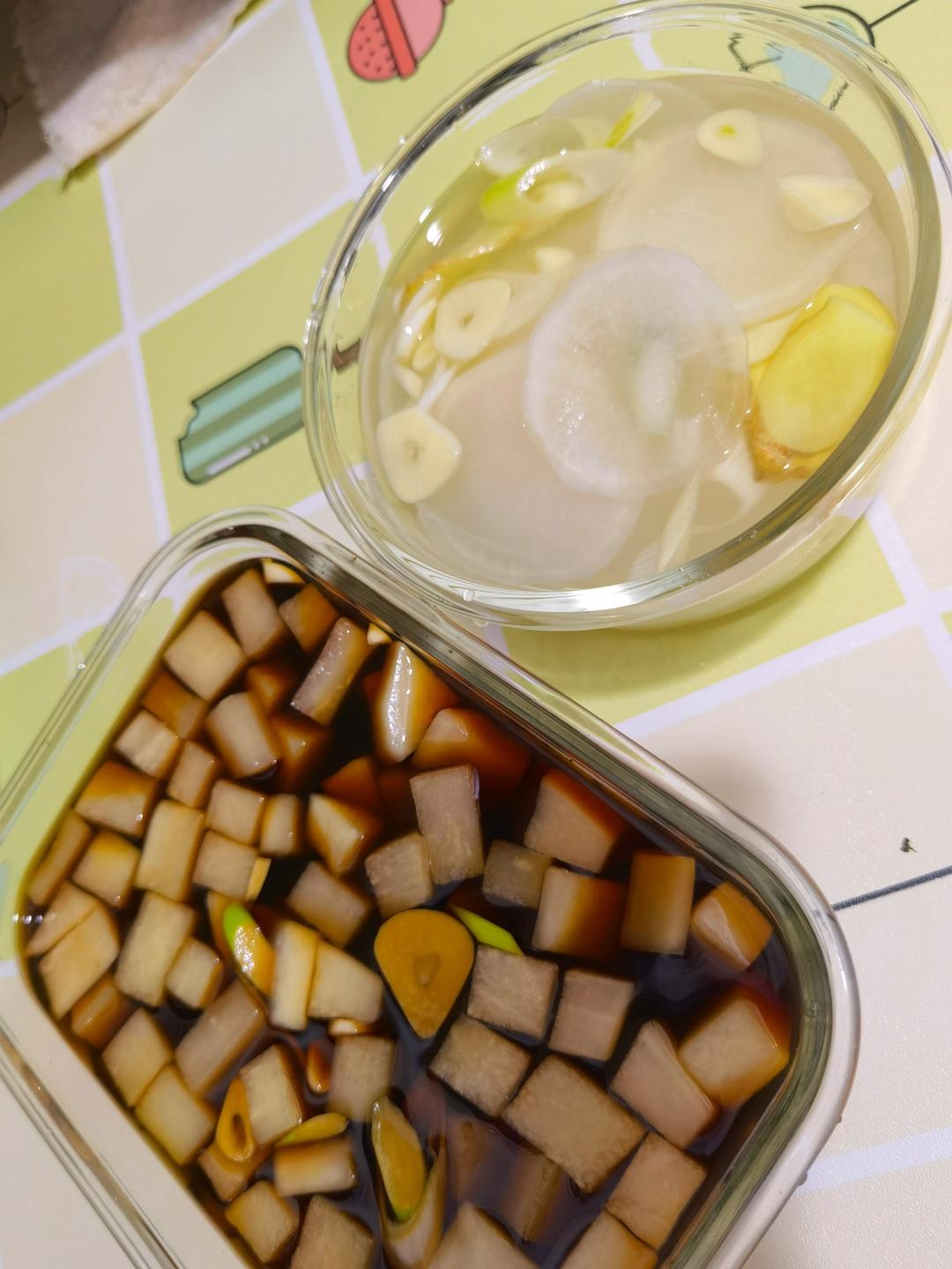 腌萝卜😜最简单的泡菜👍拉面的完美搭档🍜