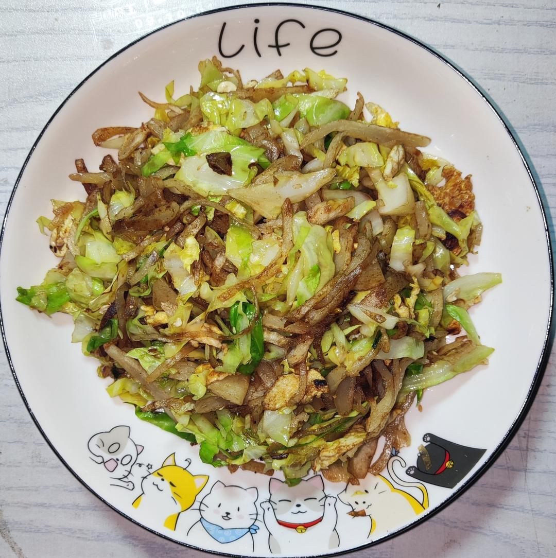 明日便当之超简单路边小店的素炒饼丝🥢