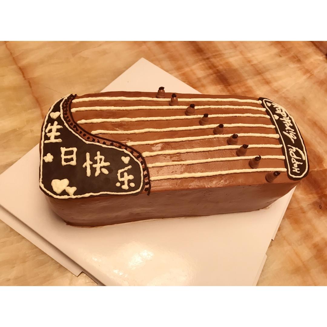 心情饼干做的古筝蛋糕