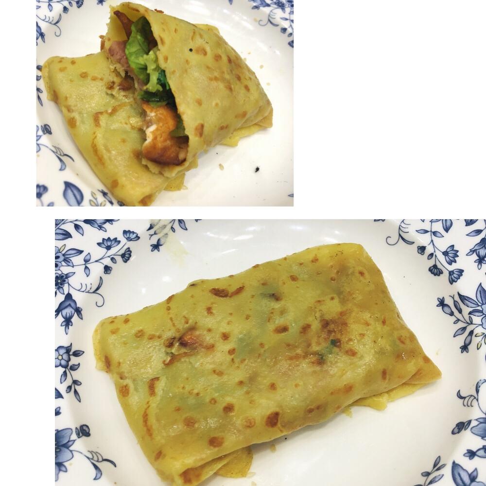 路边摊美食煎饼果子附薄脆做法 家里有勺子平底锅就能做