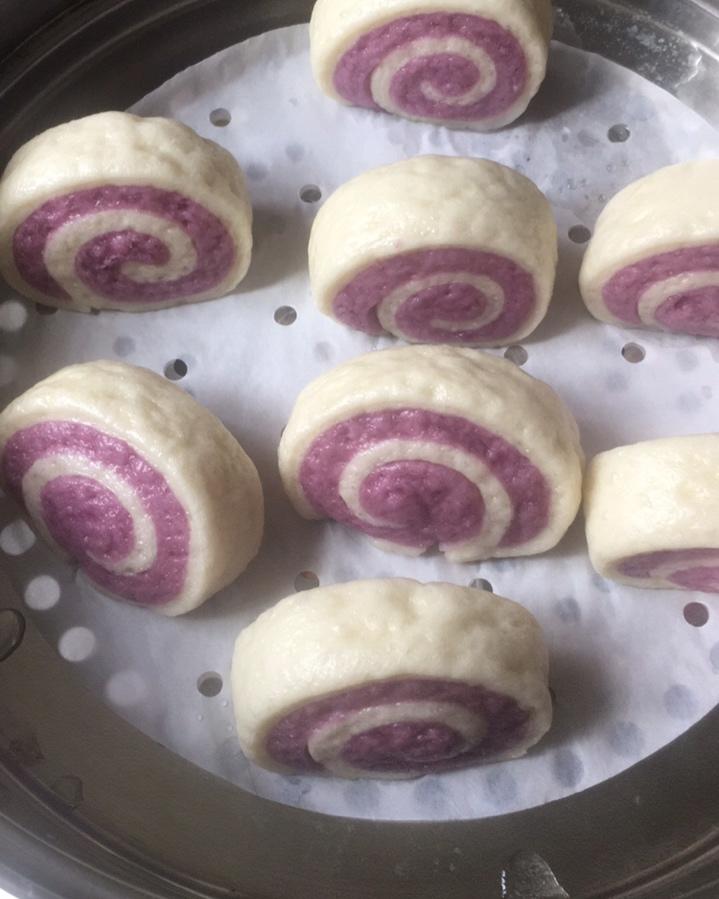 营养杂粮紫薯奶香馒头