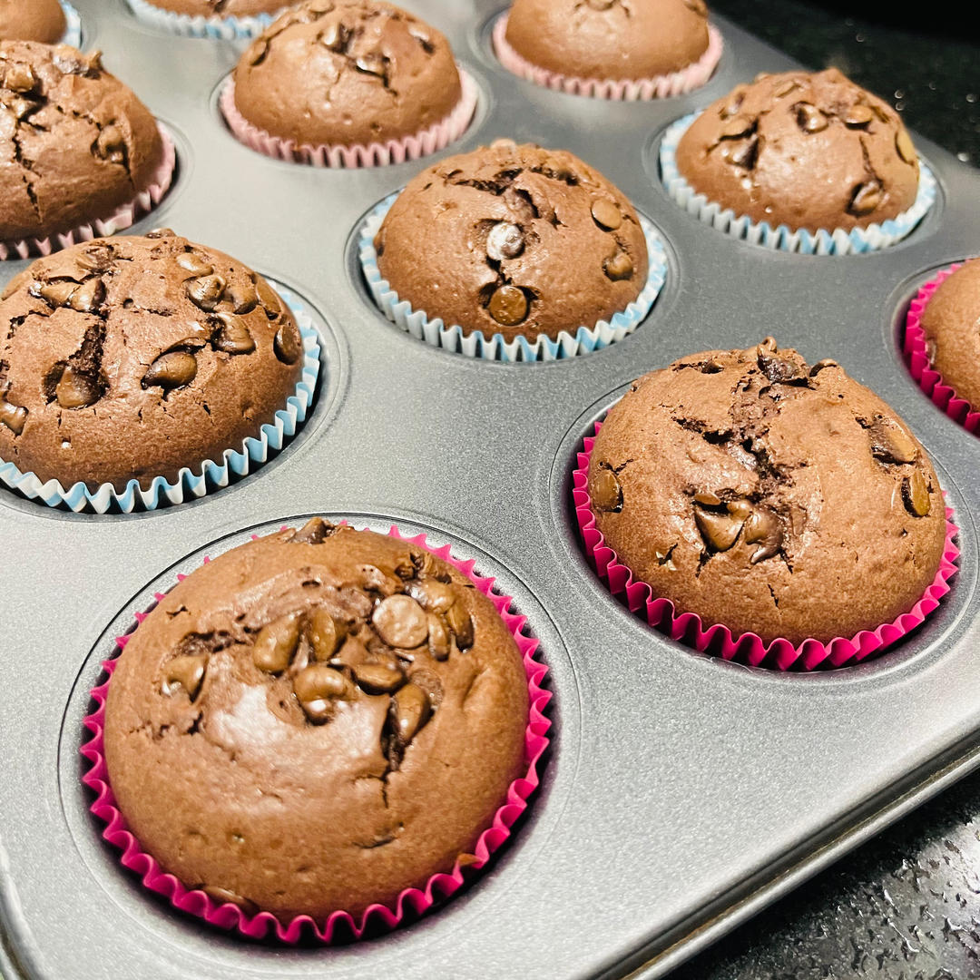 在家做巧克力蘑菇头麦芬蛋糕🍫