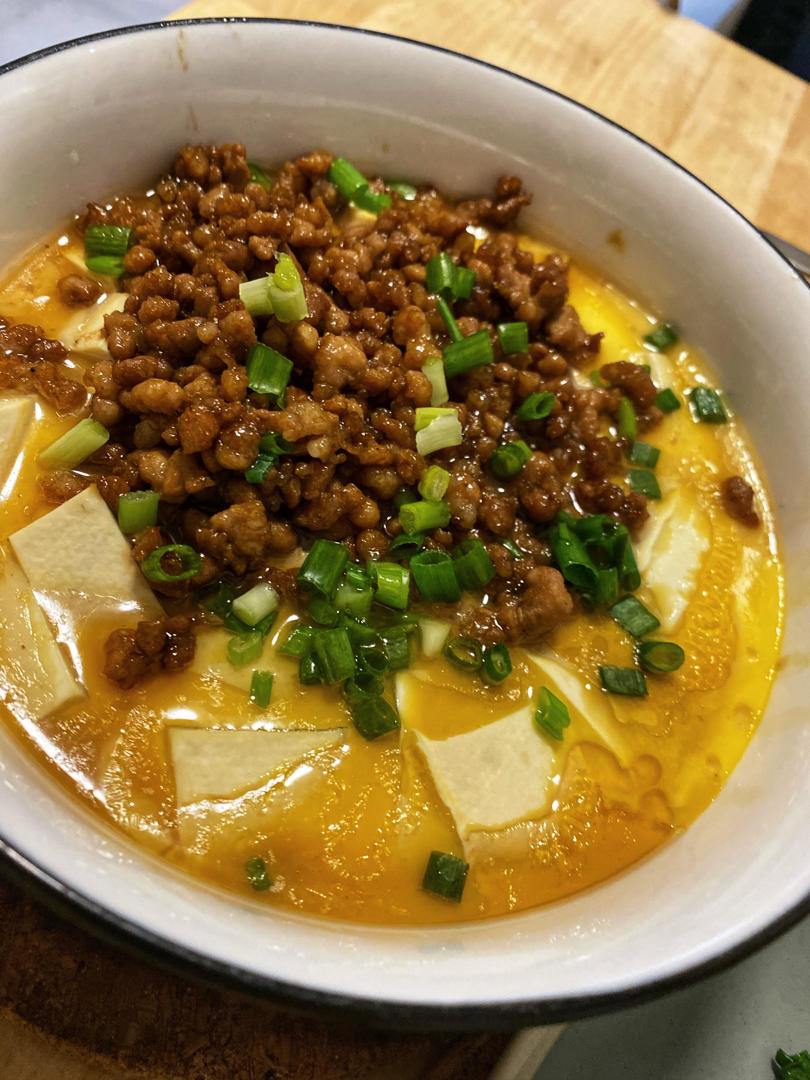 glamourm做的肉末豆腐蒸蛋