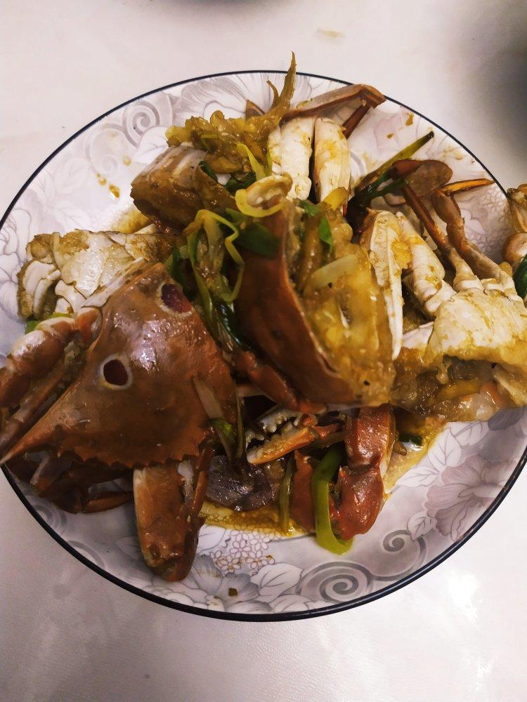 姜葱炒梭子蟹