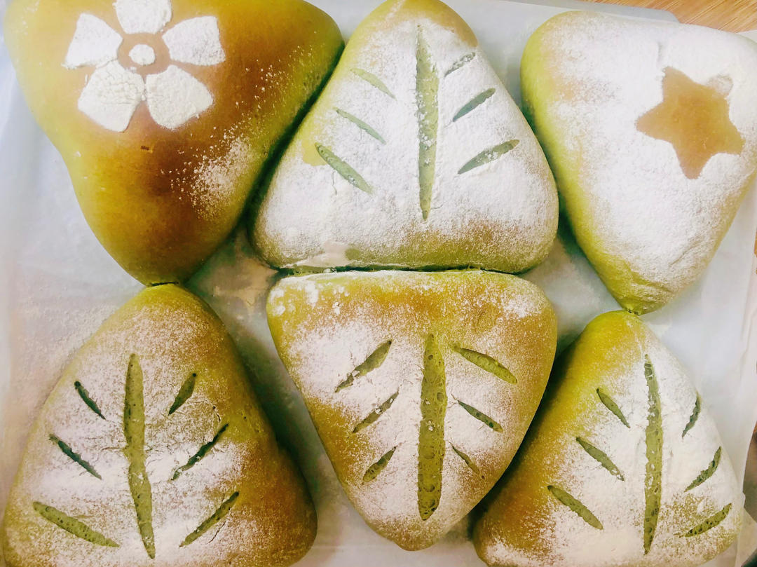 抹茶芋泥麻薯软欧包🍃夏日小清新