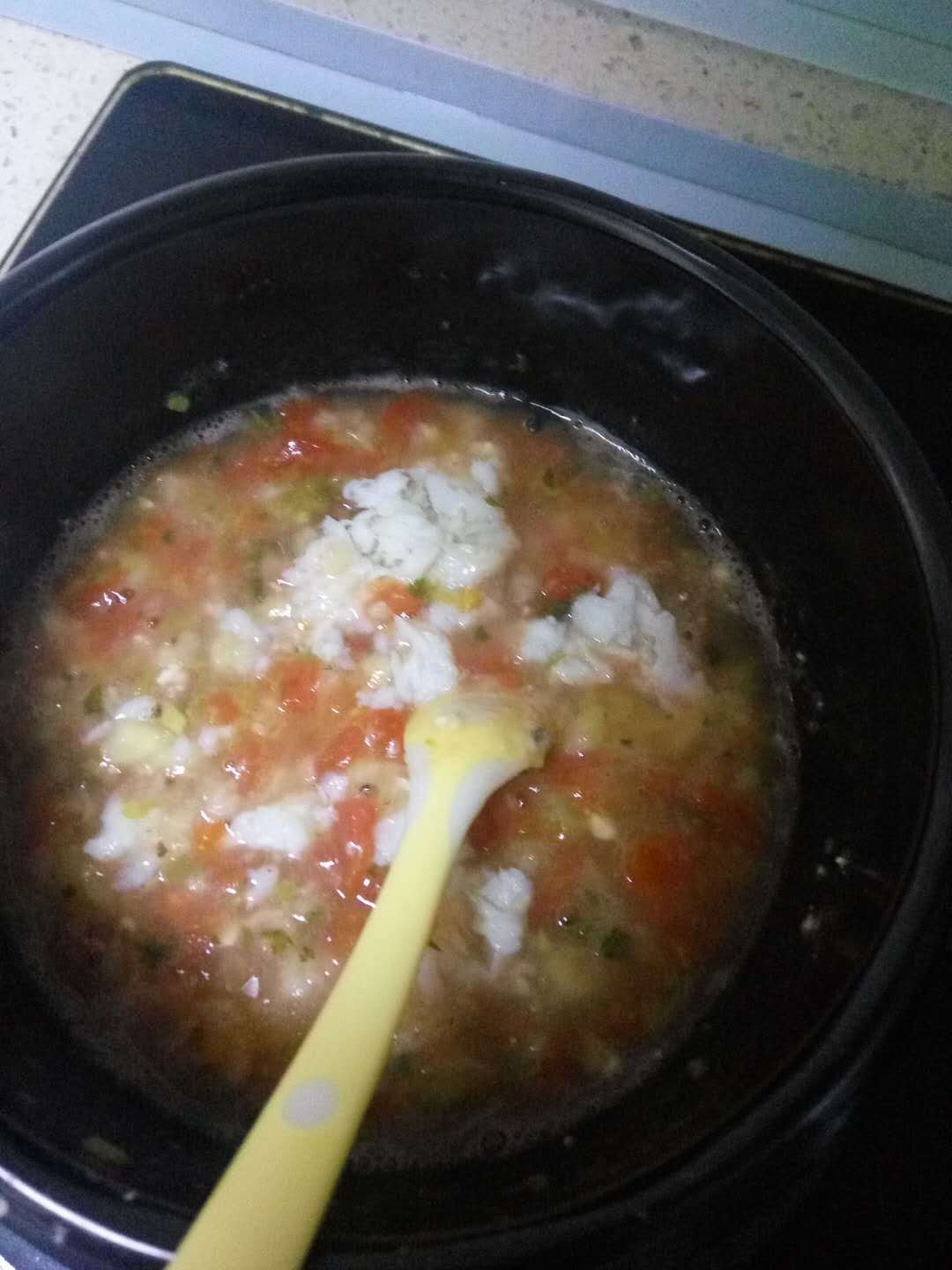 番茄多宝鱼面疙瘩