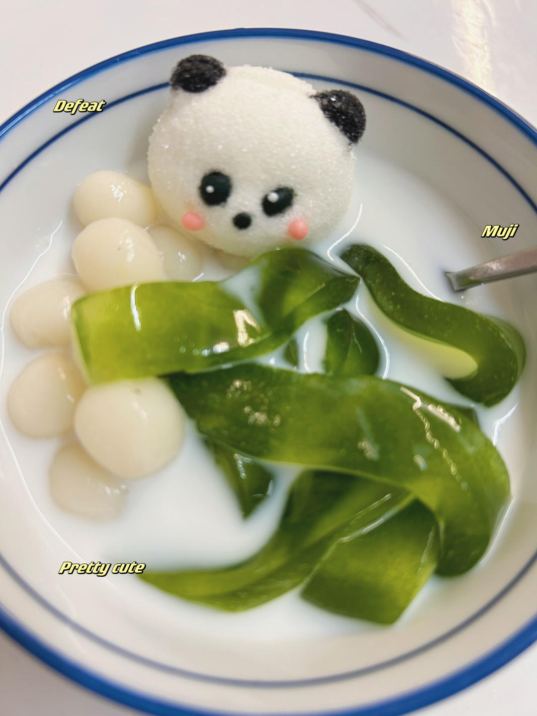 🔥摆摊必学！0难度复刻街头熊猫斑斓冰粉，太太太可爱啦～
