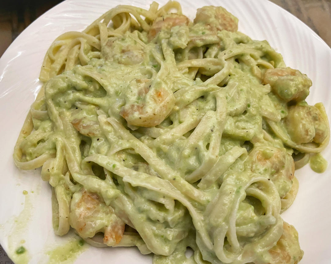 虾仁牛油果意面