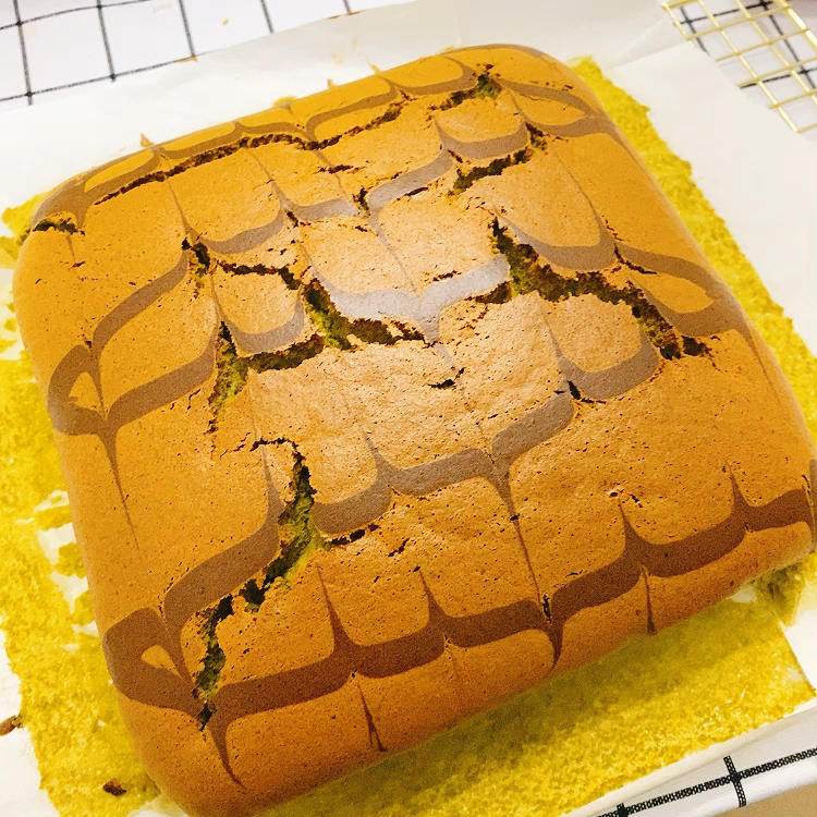 抹茶红豆古早蛋糕