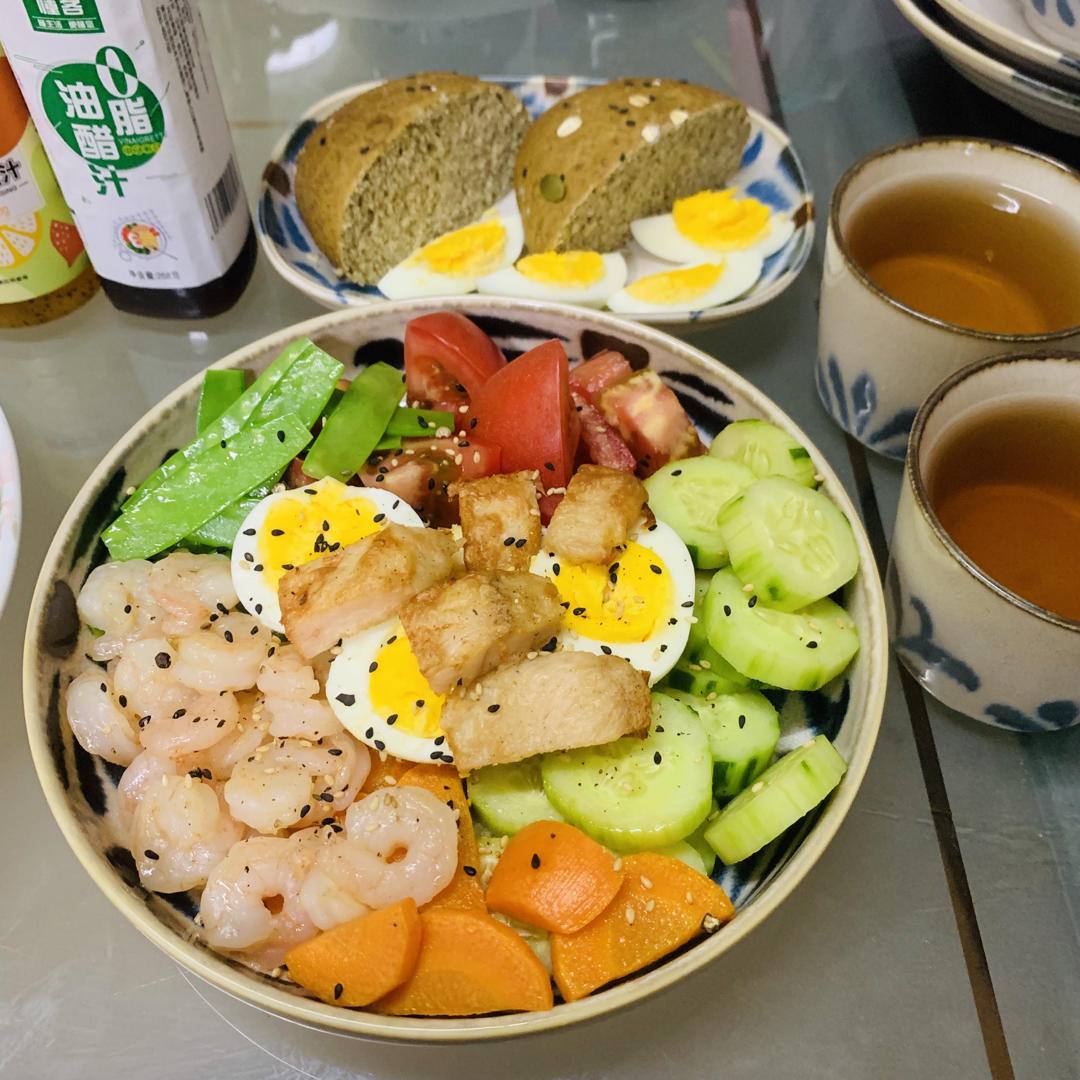 cobb salad考伯沙拉🥗高颜值彩虹沙拉🌈附低卡油醋汁配方