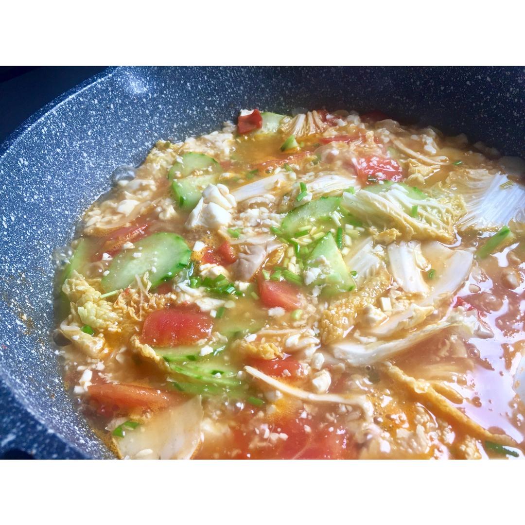 番茄蘑菇豆花羹