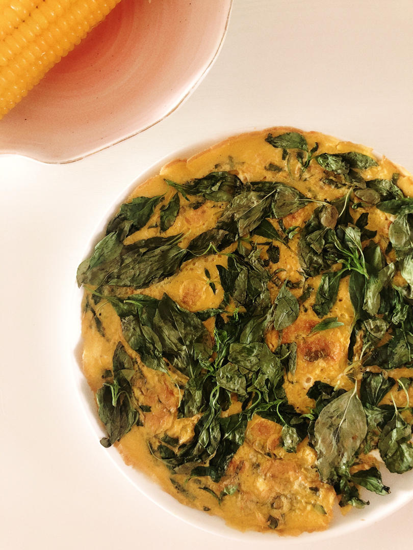 乐小冉做的九层塔烘蛋