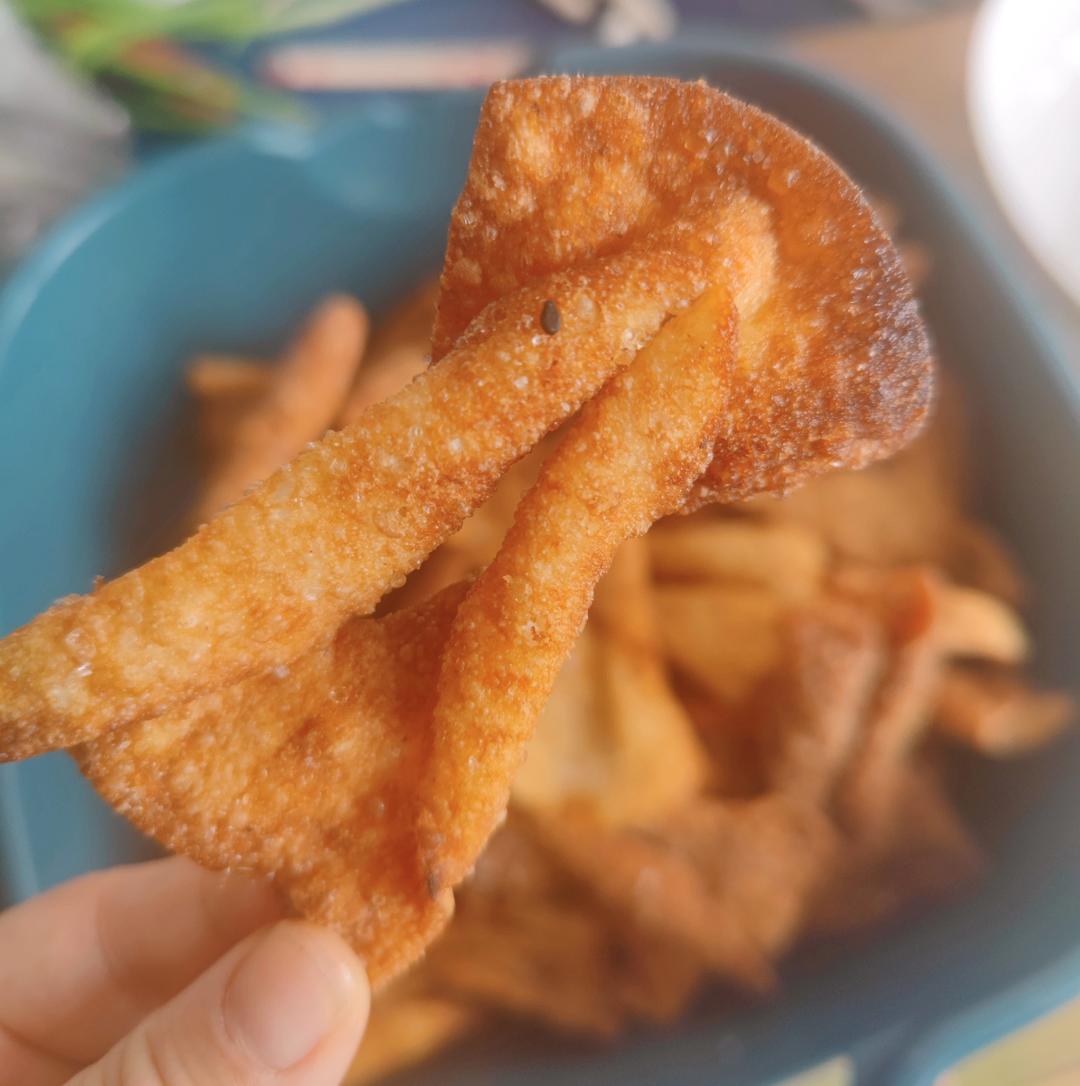 馄饨皮版椒盐排叉