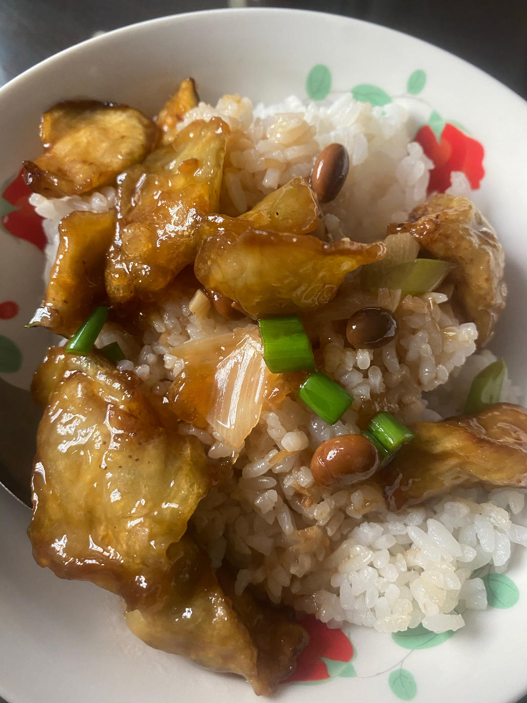 酱汁茄子盖浇饭