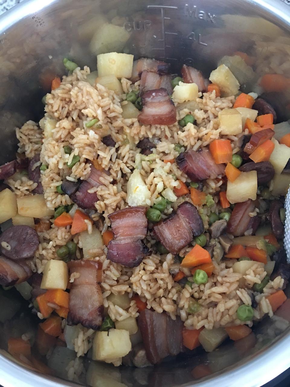 电饭锅版腊肉饭