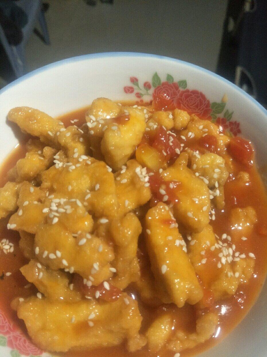 酸甜可口的糖醋里脊(鸡胸肉版)