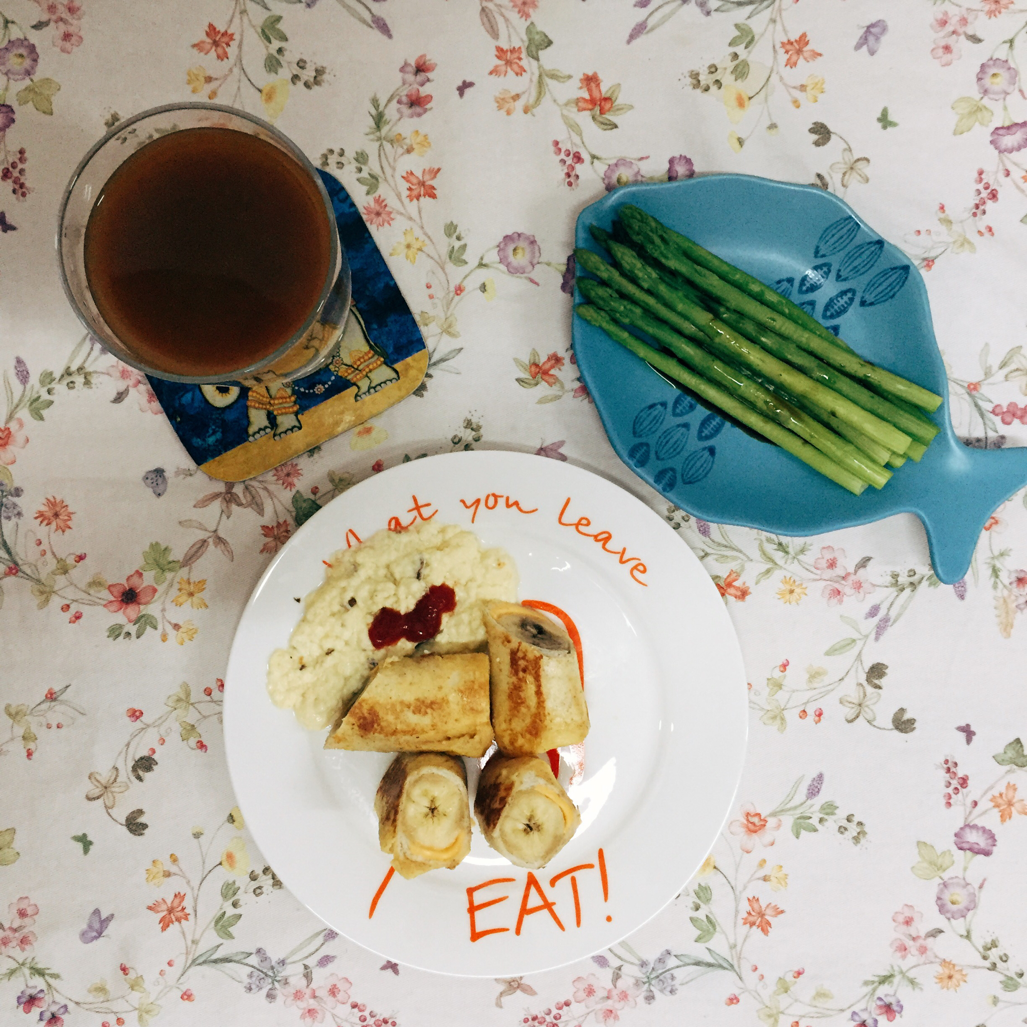 【原麦早餐】黄金线吐司：吐司香蕉卷+谷物水果杯