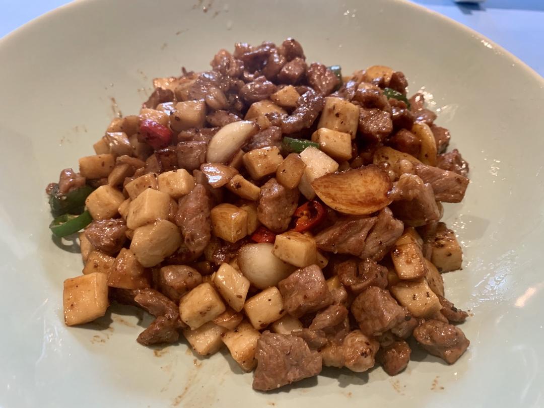 黑椒杏鲍菇牛肉粒