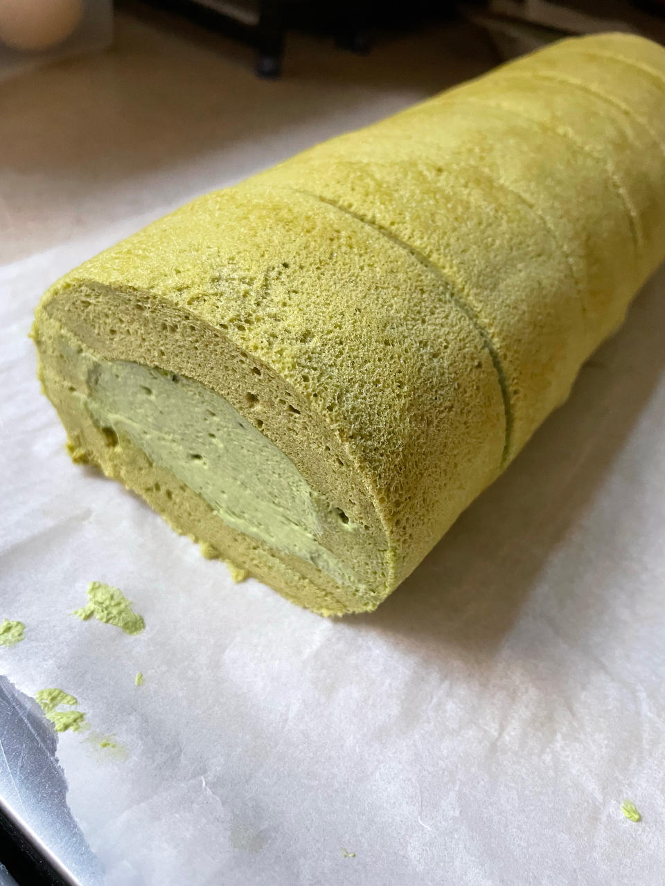 完美抹茶蜜豆蛋糕卷