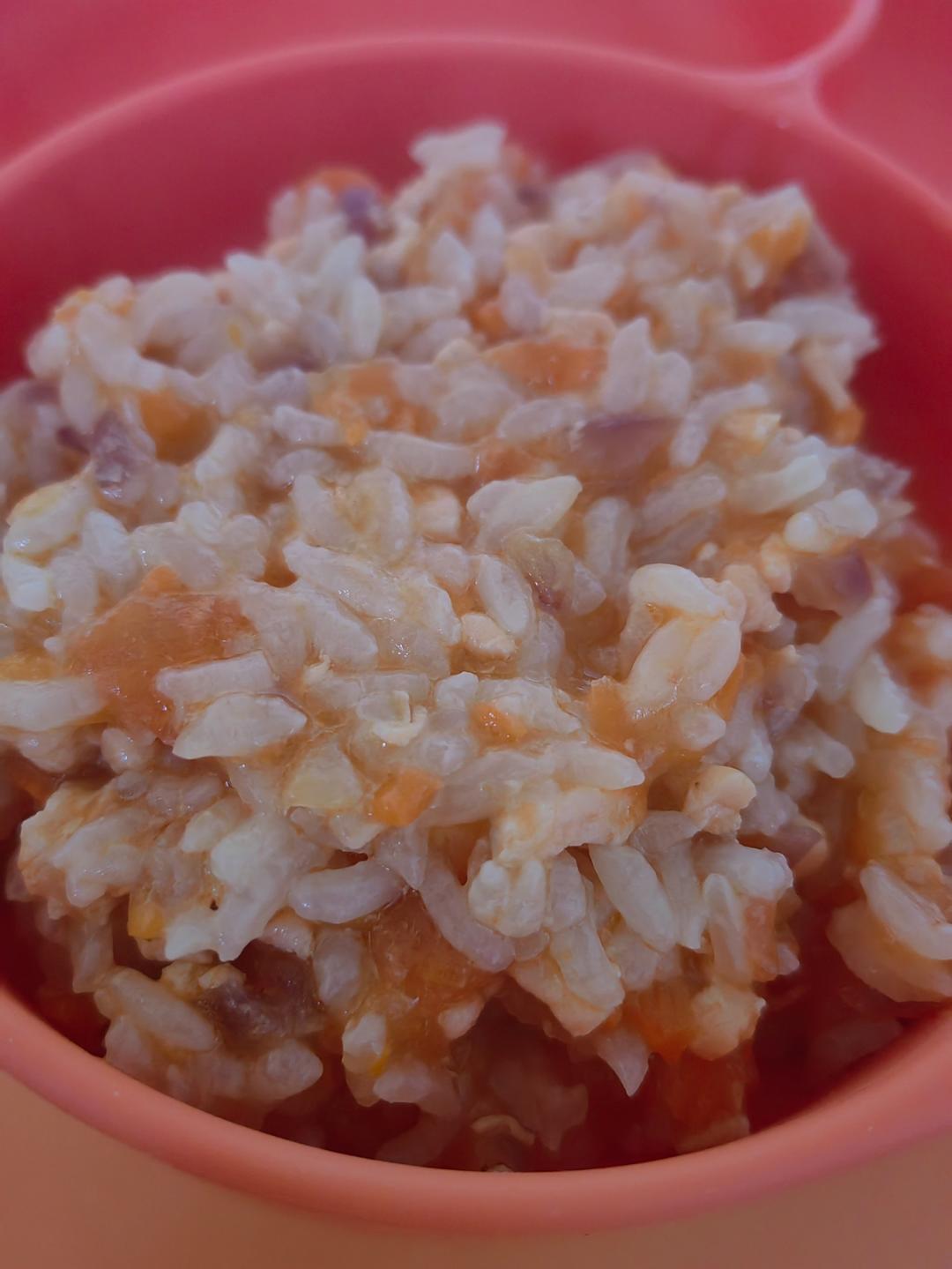 宝宝辅食-西红柿三文鱼烩饭（大人宝宝通用）