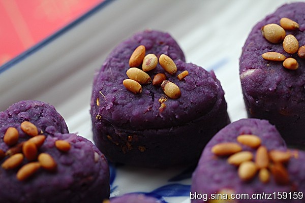 干果桂花紫薯糕的做法