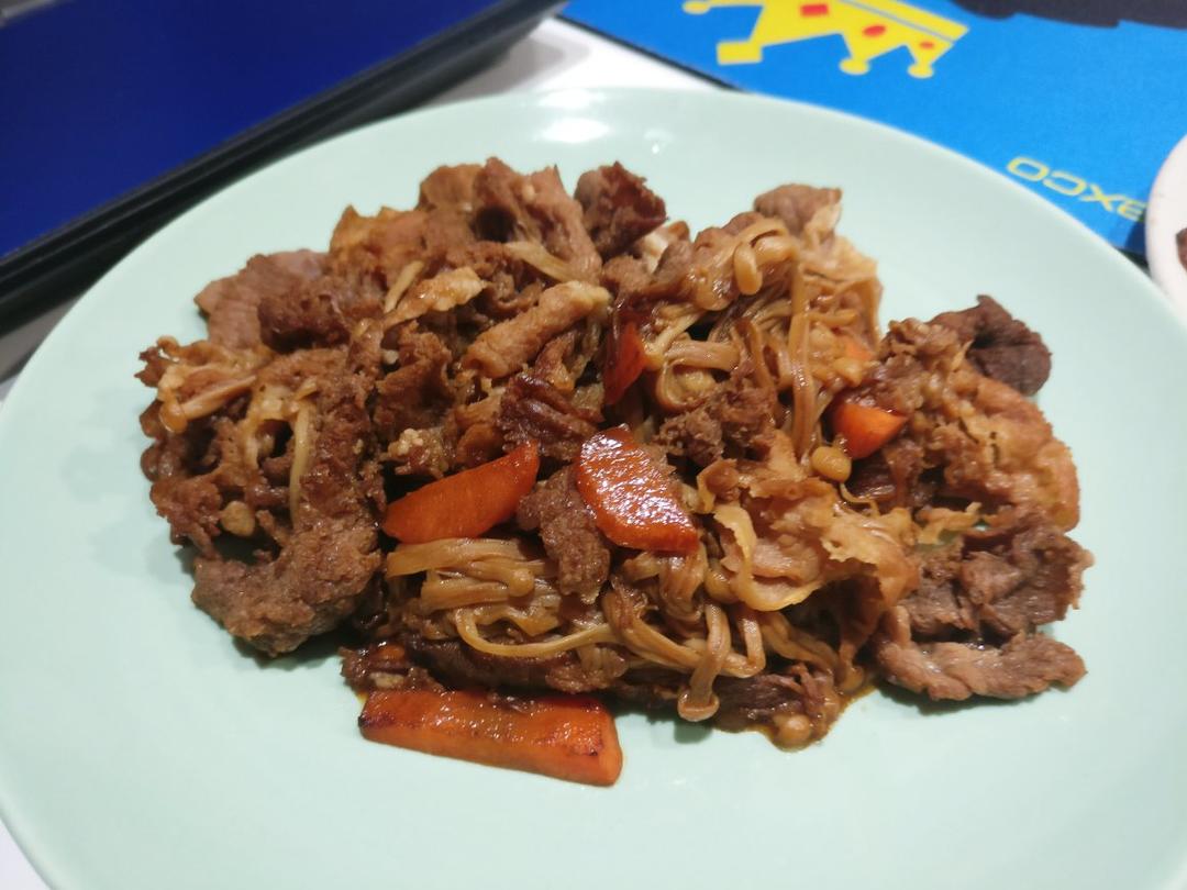 老丁的私房菜-金针菇肥牛