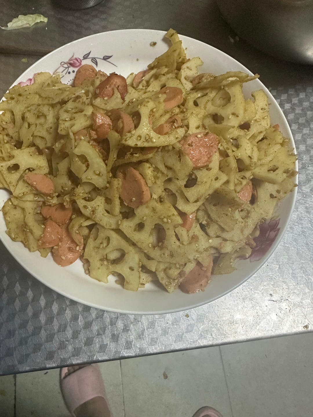 孜然藕片火腿肠