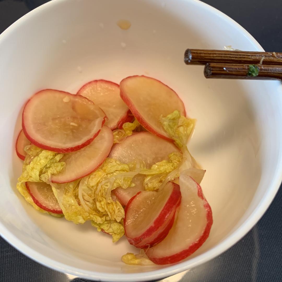 一夜渍小咸菜～爽口脆萝卜