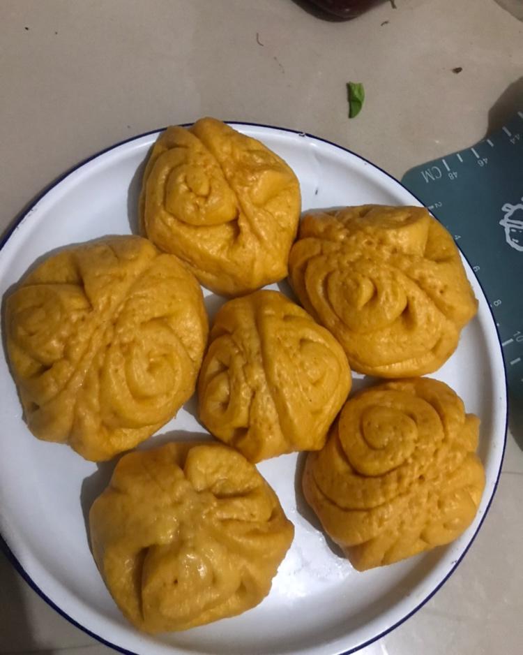 南瓜花卷馒头