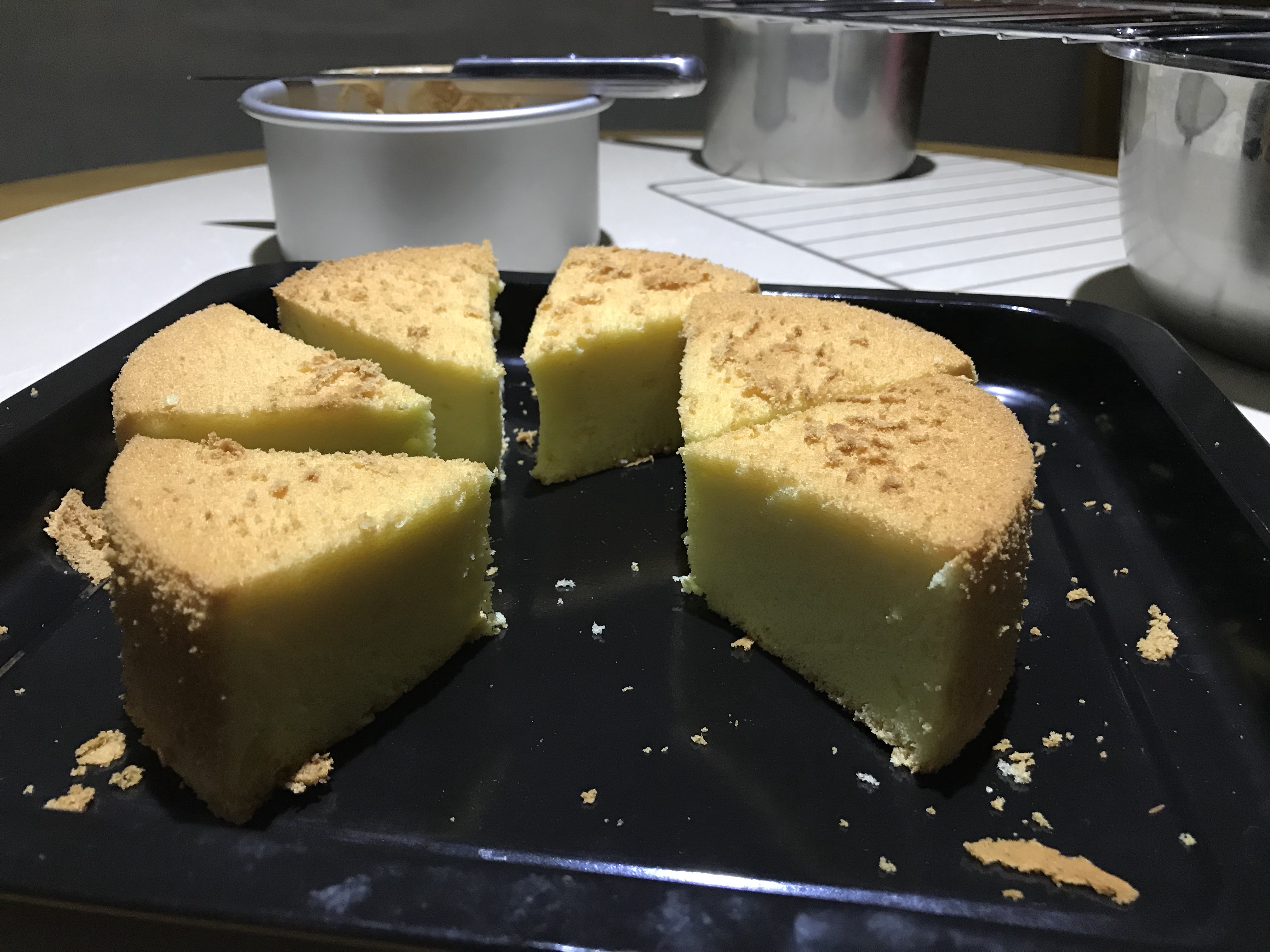 椰浆戚风蛋糕（6寸）的做法 步骤7