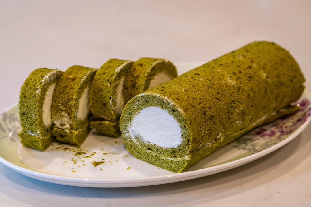 抹茶红豆蛋糕卷
