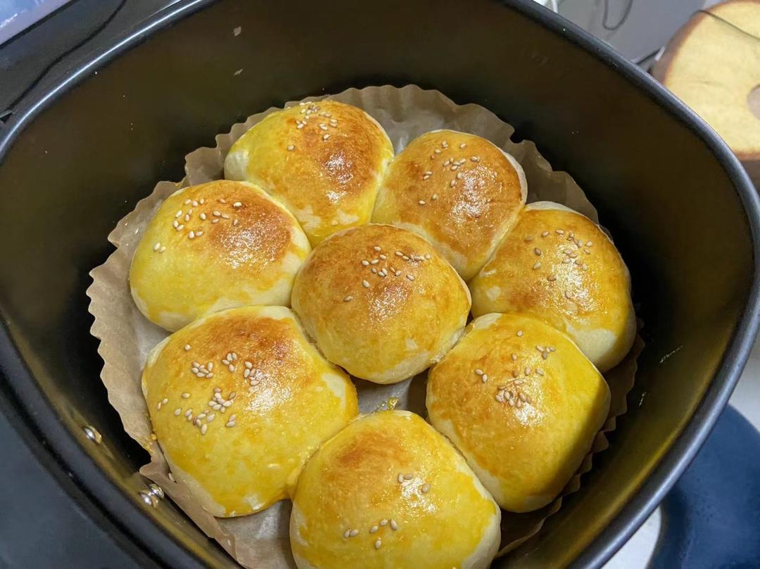 免揉面小面包，贼柔软，空气炸锅就能做！