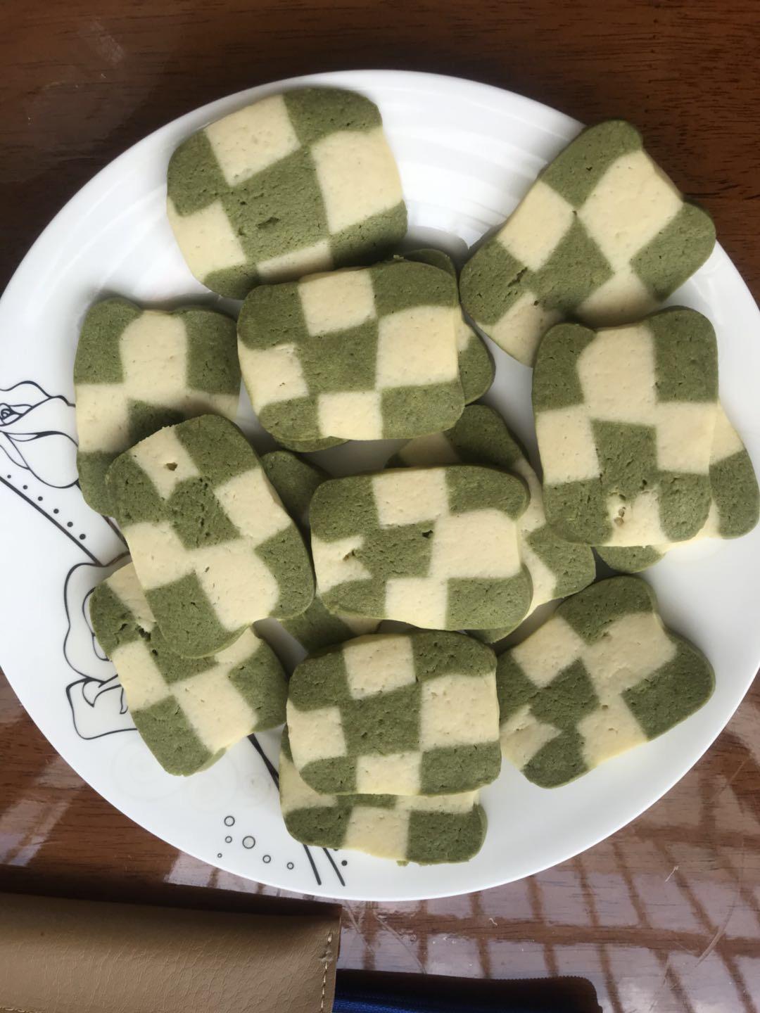 香草抹茶饼干（棋盘饼干