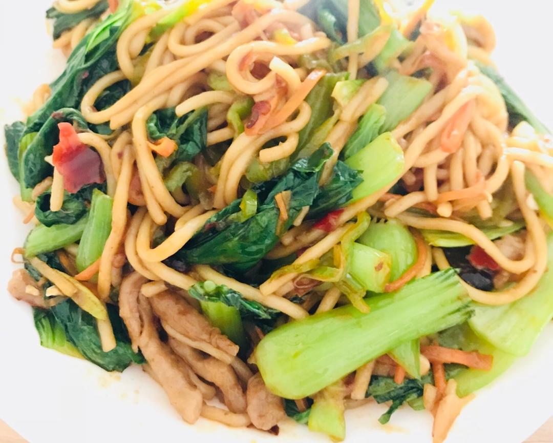 青椒肉丝炒面