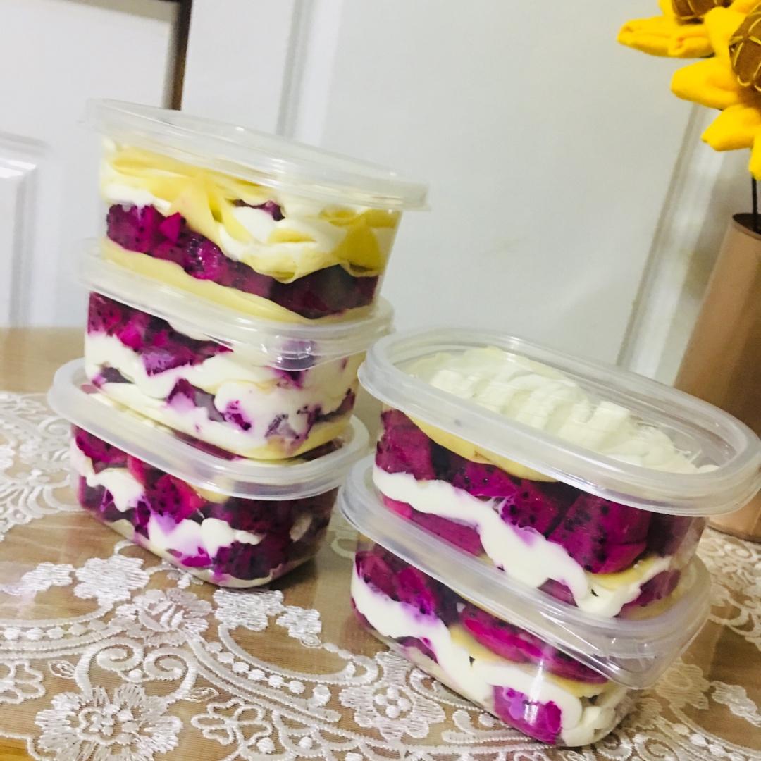 水果千层盒子🍰（附两款千层皮方法）