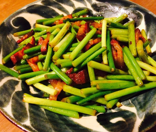 蒜苔炒腊肉