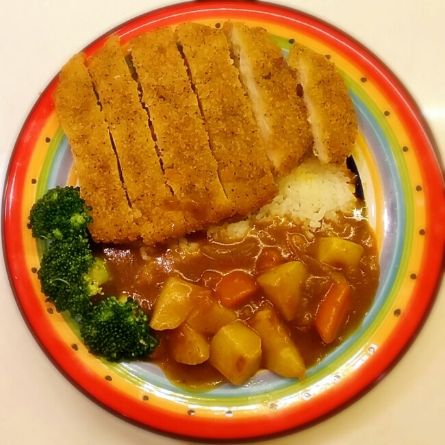 christinay做的咖喱猪排饭