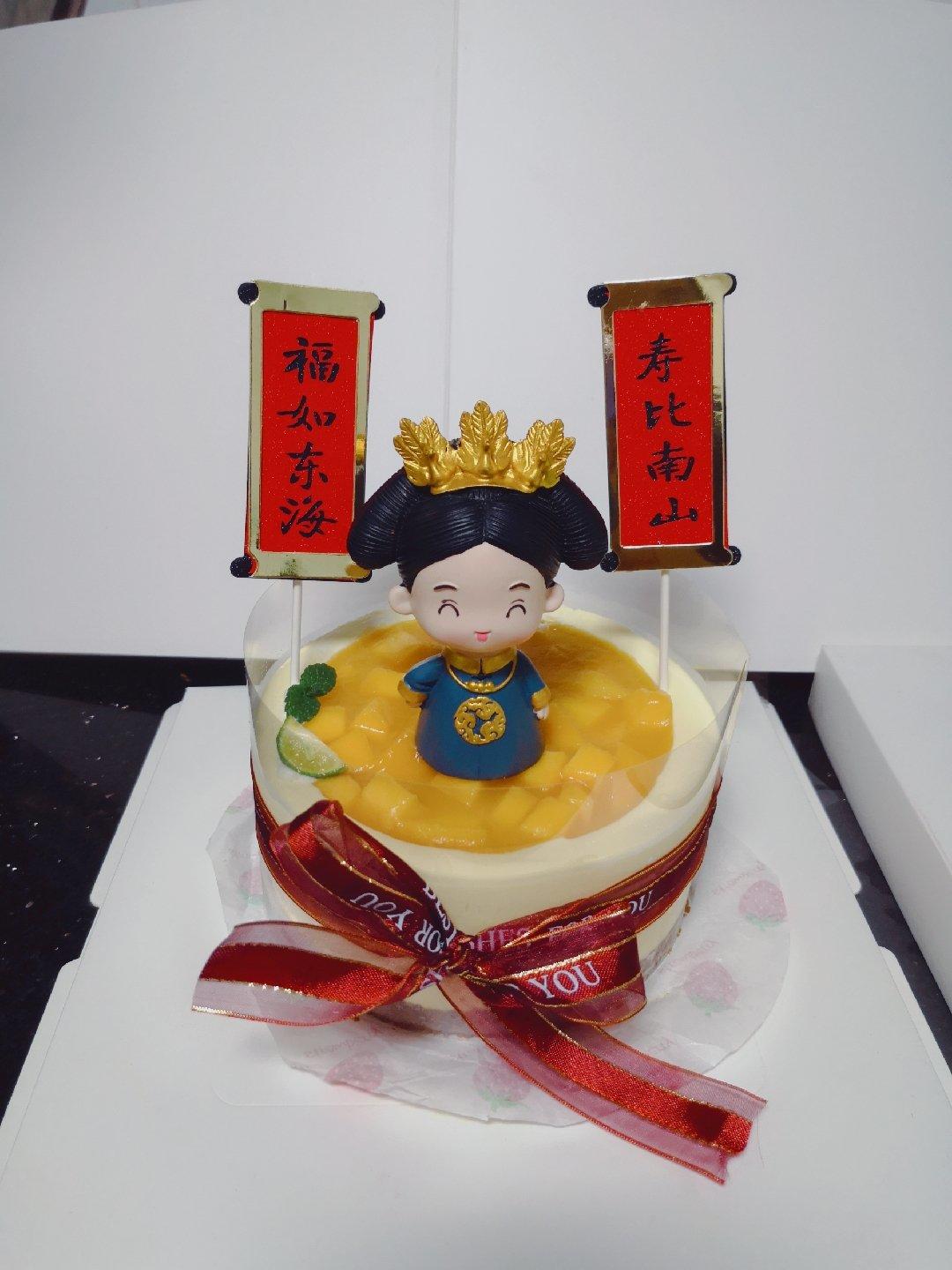 芒果巧克力奶酪慕斯蛋糕（免烤）