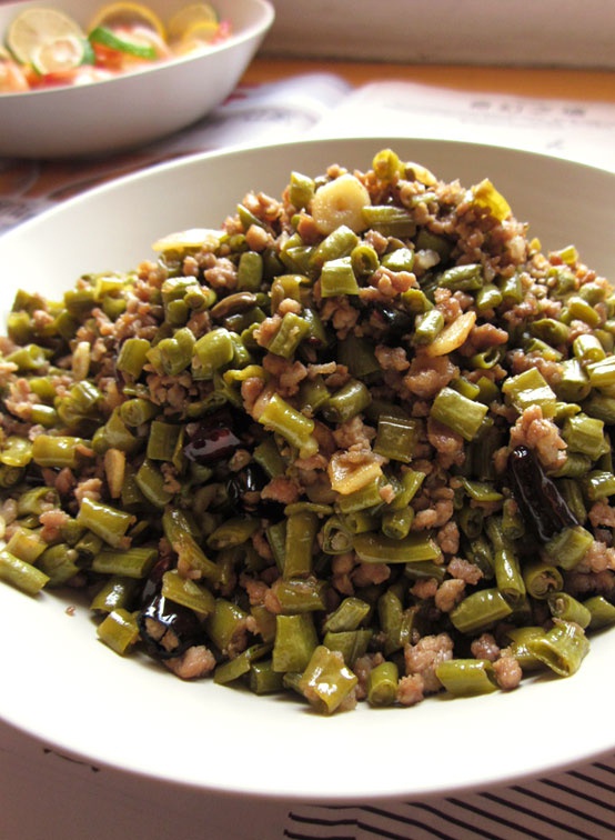 酸豇豆炒肉末