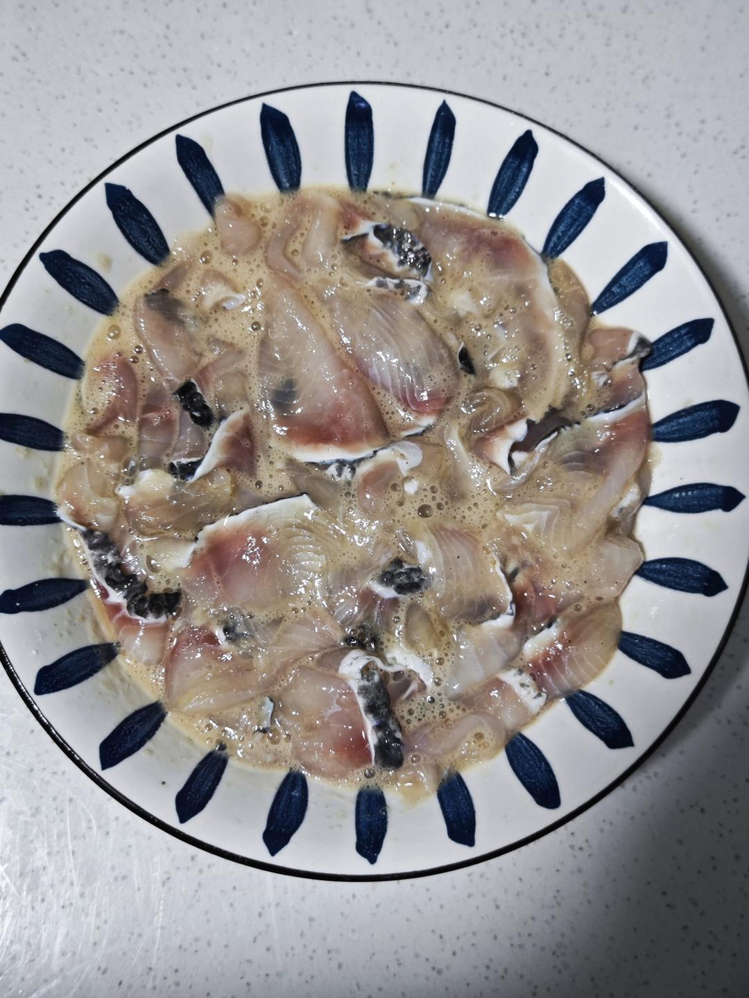 🔥黑鱼片腌制上浆