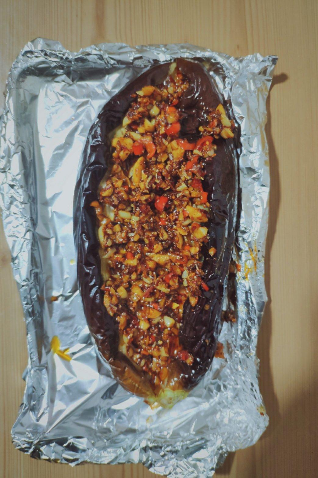 【微波炉烤茄子】