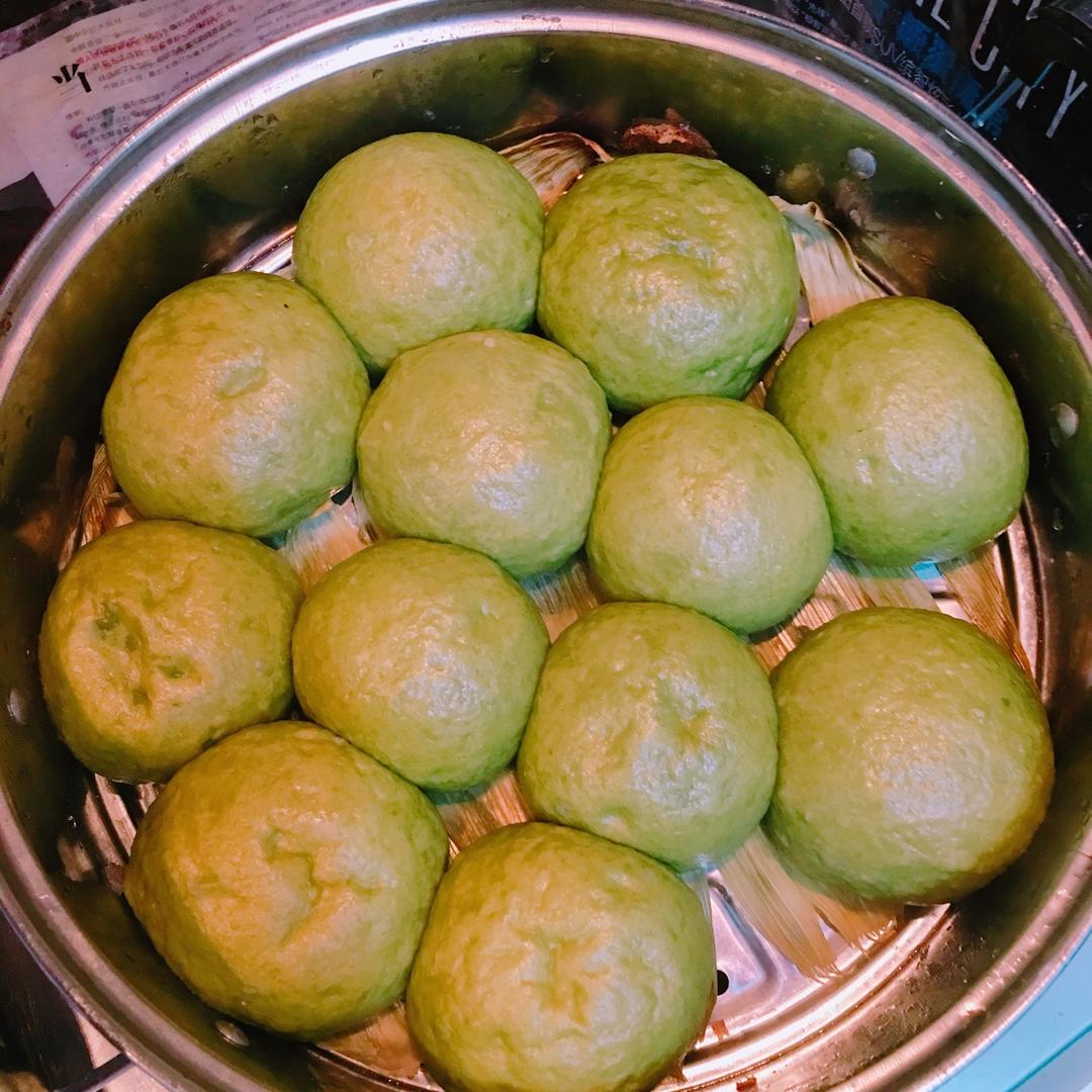 菠菜馒头（巧用模具）