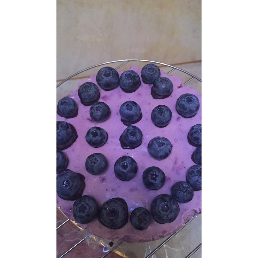 渐变蓝莓冻芝士蛋糕（免烤）