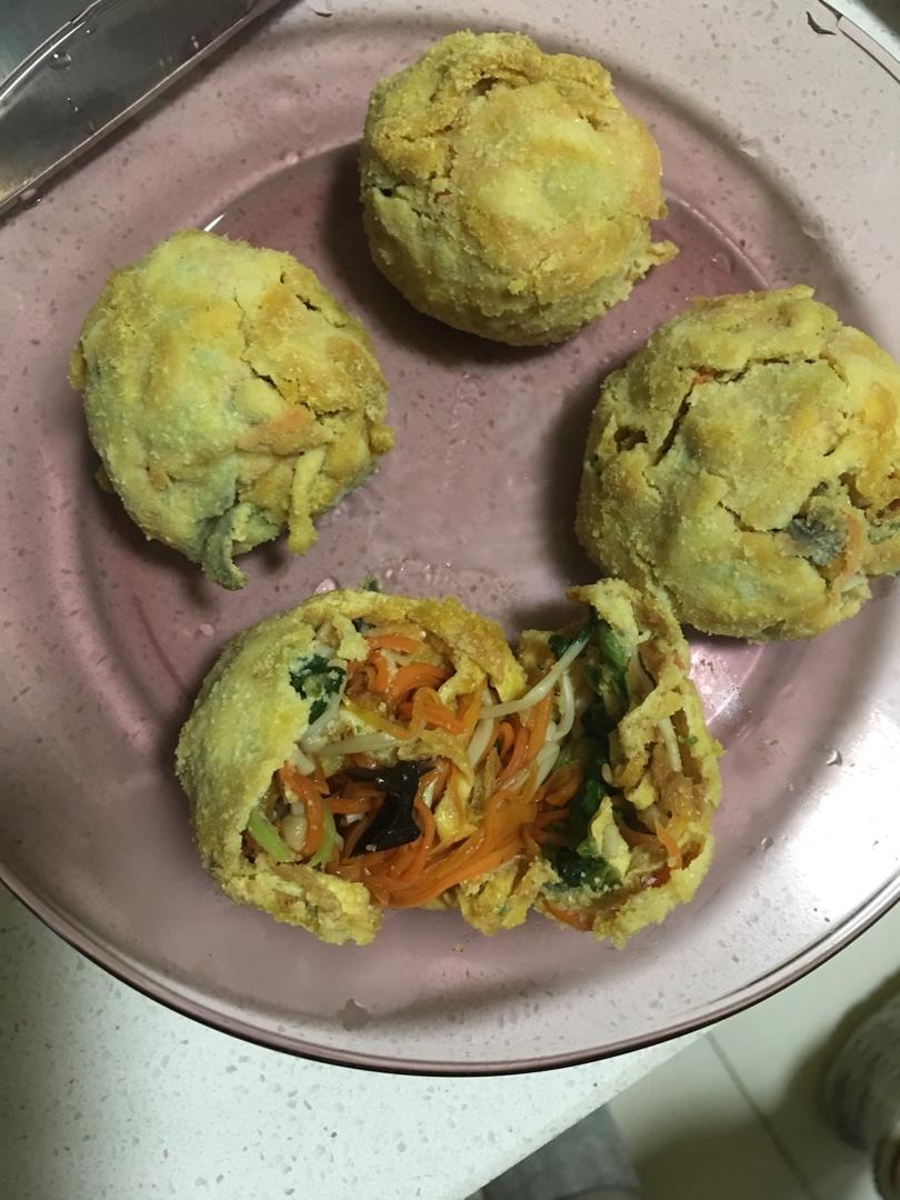 糙米薄皮菜团子