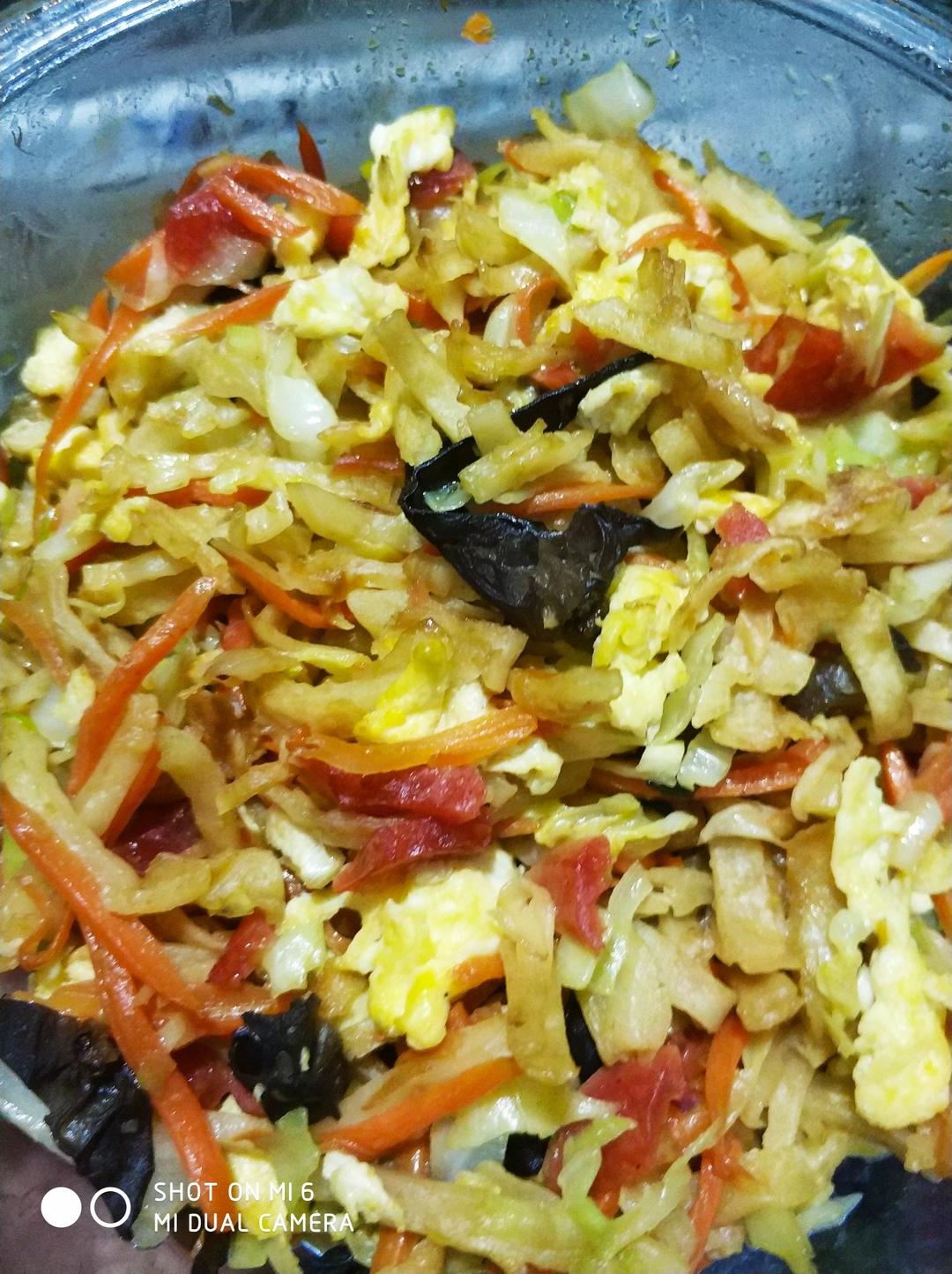 素炒饼丝
